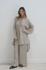 Giana Shirt Dress Natural