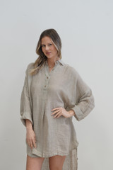 Giana Shirt Dress Natural