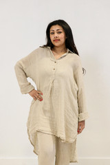 Giana Shirt Dress Natural