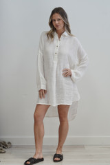 Giana Shirt Dress Cloud White