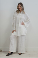 Giana Shirt Dress Cloud White