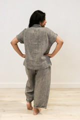 Tilly Linen 3/4 Pants Chambray Grey