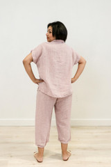 Tilly Linen 3/4 Pants Chambray Fondant Pink