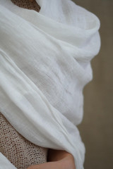 Skye Scarf/Sarong White Combo