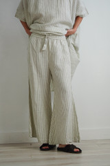 Alessa Wide Leg Pants Desert Sage Stripe