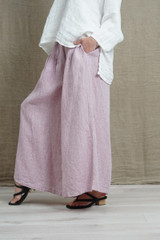 Mia Linen Pants Chambray Fondant Pink 