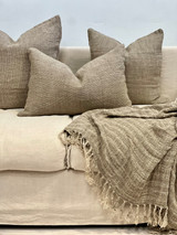 Audrey Linen Cushion Cover Olive 50x50cm
