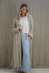 Audrey Natural Long Cardigan