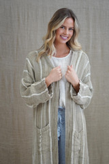 Audrey Natural Long Cardigan