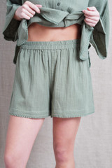 Double Gauze Shorts Green