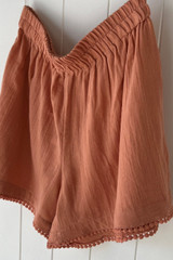 Double Gauze Shorts Coral Haze