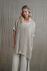 Emily Fringed Top Natural Spaced