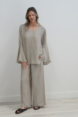 Adele Bell Sleeve Top Natural