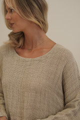 Elena Crop Top Textured Mesh Natural