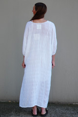 Rosa Elasticised Sleeves Kaftan White Combo