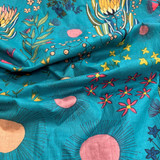 Protea Print Lounge Pants Teal
