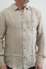 Mark Long Sleeve Shirt Natural Gauze