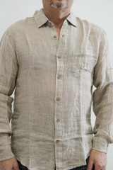 Mark Long Sleeve Shirt Natural Gauze