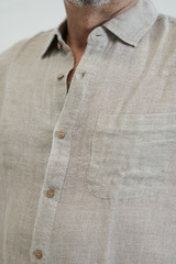 Mark Long Sleeve Shirt Natural Gauze