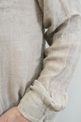 Mark Long Sleeve Shirt Natural Gauze