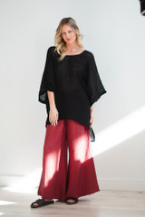 Alessa Wide Leg Pants Mahogany