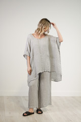 Zeta Top Blue & Natural Woven