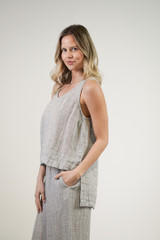 Sienna Top Blue & Natural Woven
