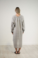 Sofia Mid Dress Blue & Natural Woven