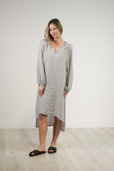 Sofia Mid Dress Blue & Natural Woven