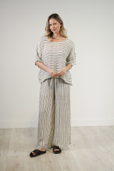 Barbara Top Scattered Stripes