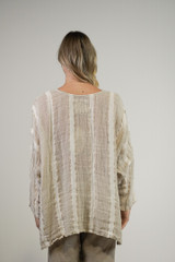 Valentina Top Natural White w Gold Strand