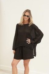 Valentina Top Black Mesh 