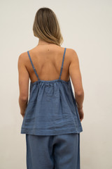 Cameron Linen Cami Powder Blue