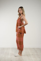 Cameron Linen Cami Plaid Check