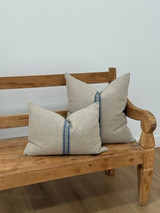 Puro Lino Cushion Cover Blue Stripes 60 x 60