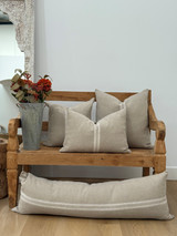 Puro Lino Cushion Cover White Stripes 40x120cm 