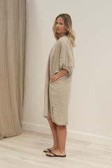 Orabella V-neck Dress Natural (With Pockets)