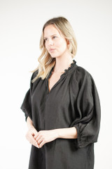 Orabella V-Neck Dress Black (With Pockets!)