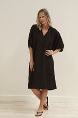 Orabella V-Neck Dress Black (With Pockets!)