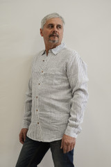 Mark Long Sleeves Powder Blue Stripes