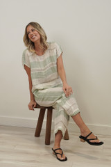 Carina Box Top Reseda Stripey