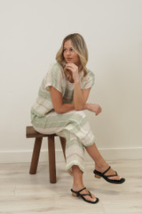 Carina Box Top Reseda Stripey