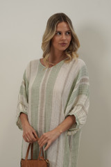 Rosa Kaftan Reseda Stripey