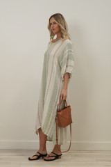 Rosa Kaftan Reseda Stripey