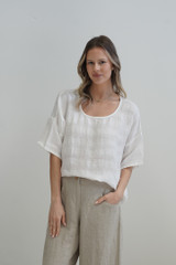 Barbara Top in White Combo