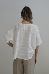 Barbara Top in White Combo