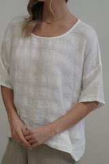 Barbara Top in White Combo