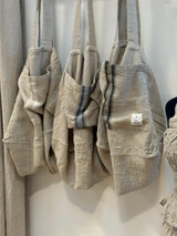 Puro Lino Tote Bag Blue Stripes