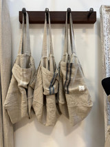 Puro Lino Tote Bag Blue Stripes