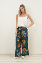 Autumn Leaf Petrol Blue Lounge Pants